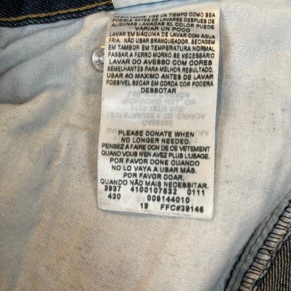 VTG Levis Jeans Mens 38x30 Blue 514 Regular Straight Mid Rise Dark Wash Denim - Picture 10 of 11